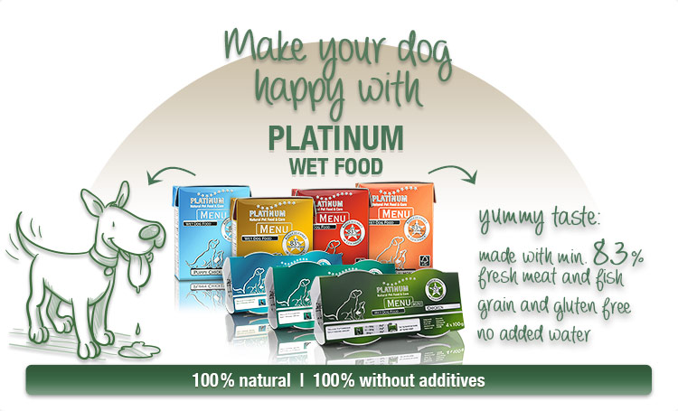 PLATINUM wet dog food - a real alternative to conventional wet dog food